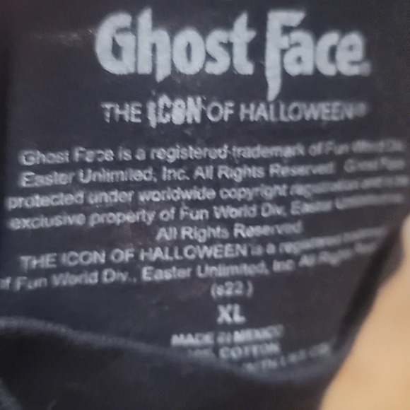 Ghost face Scream Halloween killer Kanji t shirt graphic tee xl - Picture 2 of 3
